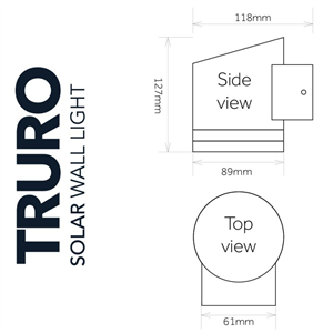 Truro Solar Wall Light Anthracite